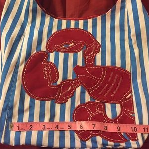 Cute, Fun Lobster Stitched Cotton Tote Bag